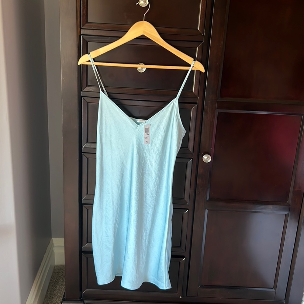 Aritzia Wilfred only mini dress porcelain blue